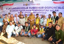 Gubernur Pantau Pekerjaan Peningkatan Ruas Jalan Lakeya-Mohiyolo