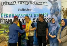 Kadis Kominfotik Gorontalo Sambut Kontingen PENAS Provinsi Riau