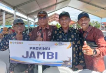Peserta Penas Enam Hari Perjalan dari Jambi menuju Gorontalo