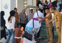 Wabup Iwan S. Adam Sambut Kepulangan 55 Jemaah Haji Pohuwato