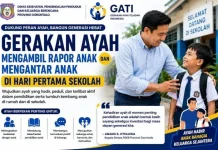 ASN Dukung Gerakan Ayah Mengambil Rapor dan Mengantar Anak Di Hari Pertama Sekolah