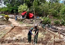 Kodim Pohuwato Mulai Kerjakan Sasaran Fisik Program TNI Manunggal Membangun Desa
