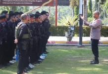 Dansat Brimob Gorontalo Dorong Semangat Tim Challenge Nasional