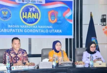 Wabup Gorut Ikuti Rakor Peringatan Hari Anti Narkoba 2026