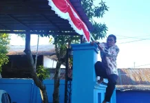 Semarak Agustusan Korwil KemenHAM Gorontalo Pasang Dekorasi