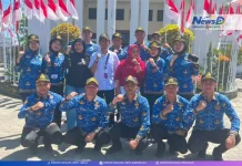 Semangat Merah Putih, Tim PBB Dinsosdukcapil Gorontalo Optimistis Raih Prestasi