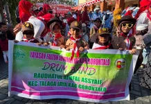 Ratusan Siswa Meriahkan Karnaval Kemerdekaan di Kabupaten Gorontalo