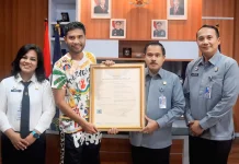 Kemenkum Gorontalo Serahkan Sertifikat Hak Cipta kepada Ecko Show