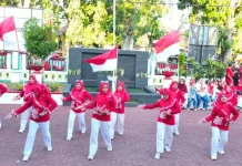 Senam Kreasi Digi Digi Hey Tutup Semarak HUT ke-81 Kemerdekaan Dinkes Gorontalo