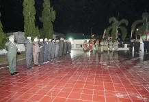 Danrem 133/NW Hadiri Apel Kehormatan dan Renungan Suci di TMP Pentadio