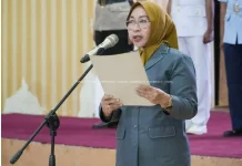 Wabup Nurjanah Hasan Yusuf Bertindak sebagai Inspektur Pengukuhan Paskibraka Go