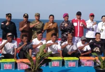 Lanal Gorontalo Libatkan 81 Nelayan Semarakkan HUT Kemerdekaan RI