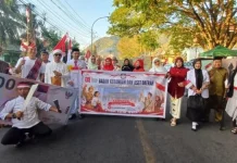 Berkostum Perjuangan Staf BKAD Meriahkan HUT Kemerdekaan