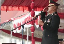 Upacara Penurunan Bendera HUT ke-81 RI Berlangsung Khidmat