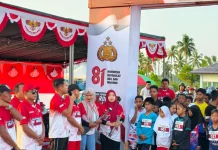 Merdeka Fun Run, Cara Polsek Popayato Barat Semarakkan HUT RI dan Hari Juang Polri