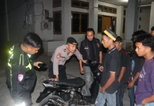Cegah Konvoi Knalpot Brong, Tim Unit Reaksi Cepat Polres Boalemo Patroli