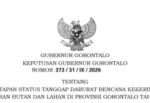 Pemprov Gorontalo Tetapkan Status Tanggap Darurat Bencana Kekeringan