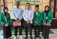 Kemenag Kabupaten Gorontalo Terima Tiga Mahasiswa PPL IAIN Sultan Amai