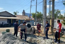 Polsek Wonosari Bantu Bangun Rumah Warga di Desa Harapan Boalemo