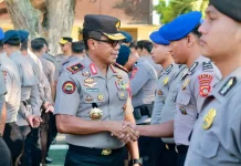 Apel Terakhir Wakapolda Gorontalo Diwarnai Suasana Haru