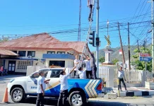 Cuaca Ekstrem Rusak Traffic Light Dishub Provinsi Gorontalo Turun Tangan