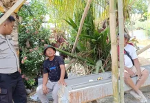 Kemarau Panjang, Bhabinkamtibmas Ingatkan Warga Bongo IV Cegah Karhutla