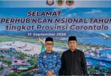 Sinergi Perhubungan, Pemkab Gorontalo Utara Hadiri Harhubnas