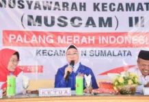 Wakil Bupati Gorut Buka Muscam PMI Sumalata