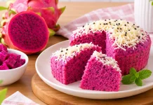 Buah Naga Tak Harus Dimakan Langsung, Bisa Diubah Jadi Bolu Cantik