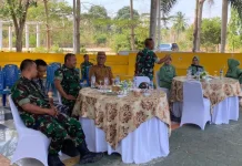Kodim 1314 Gorut dan Pemkab Gelar Gerakan Pangan Murah di HUT TNI