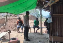 Cegah Kerusakan Sungai, Polsek Paguyaman Hentikan PETI