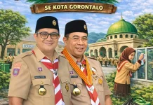 Sekolah, ASN, dan Pramuka Serentak Bersihkan Kota Gorontalo