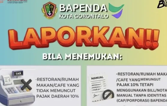 Bapenda Kota Gorontalo Minta Warga Laporkan Pajak dan Bill Manual