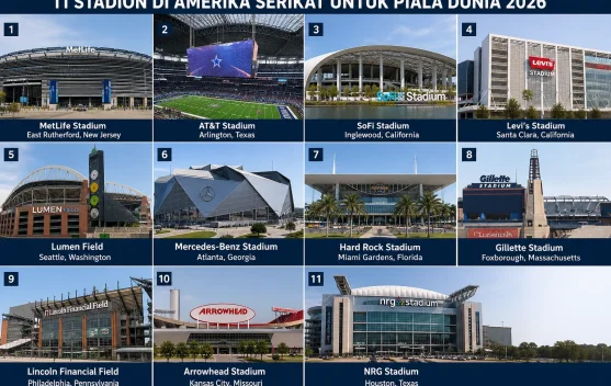 Amerika Serikat Siapkan 11 Stadion untuk Piala Dunia 2026