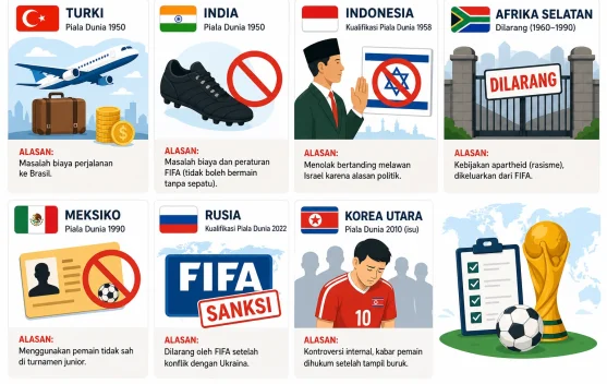Negara Pernah Batal Ikut Piala Dunia, Ini Alasannya