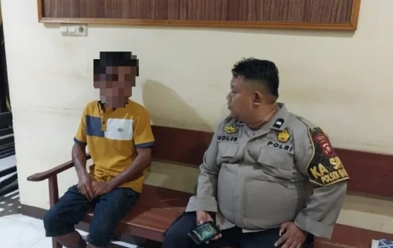 Ganggu Kamtibmas, Polsek Batudaa Amakan Pria Mabuk Bawa Senjata Tajam