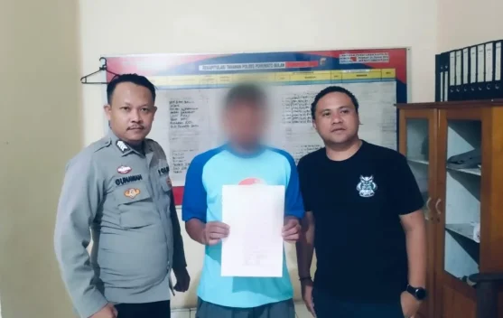Polres Pohuwato Tahan Tersangka Penganiayaan di Pasar Marisa