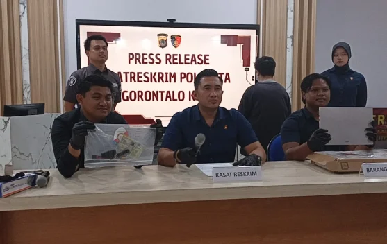 Sat Reskrim Polresta Gorontalo Kota Ungkap Kasus Pencurian Laptop Mahasiswa