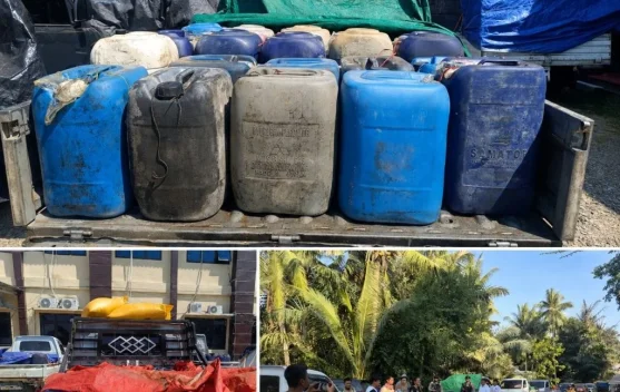 Satreskrim Polres Pohuwato Amankan Ribuan Liter Solar Bersubsidi