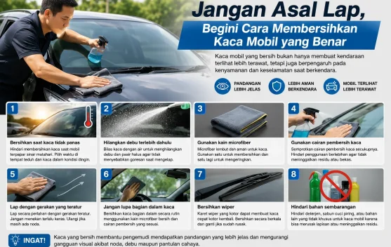 Begini Cara Membersihkan Kaca Mobil agar Tetap Jernih dan Bebas Goresan