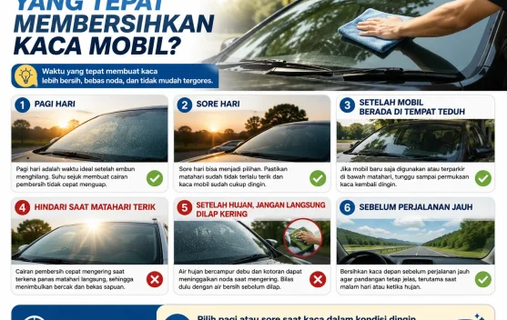 Kapan Waktu yang Tepat Membersihkan Kaca Mobil?