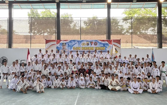 Institut Karate Do Nasional Gorontalo Gelar Ujian Kenaikan Tingkat