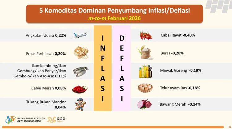 Deflasi di Kota Gunungsitoli Dipicu Turunnya Harga Sejumlah Komoditas