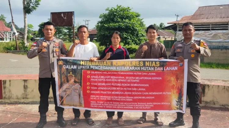 Polsek Lahewa Ajak Warga Cegah Karhutla