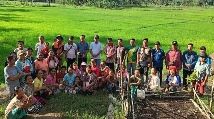 DKPP Nias Barat Sosialisasikan Intesifikasi Padi Sawah di Desa Balodano