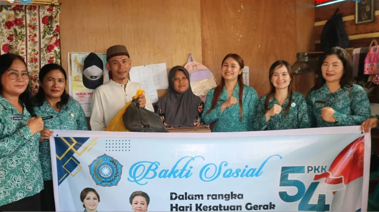 PKK dan BPBD Kota Gunungsitoli Gelar Bakti Sosial
