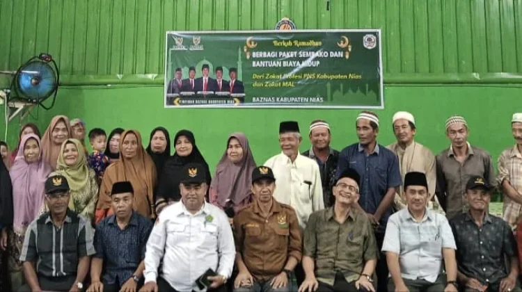BAZNAS Nias Salurkan Zakat Bagi Masyarakat Kurang Mampu