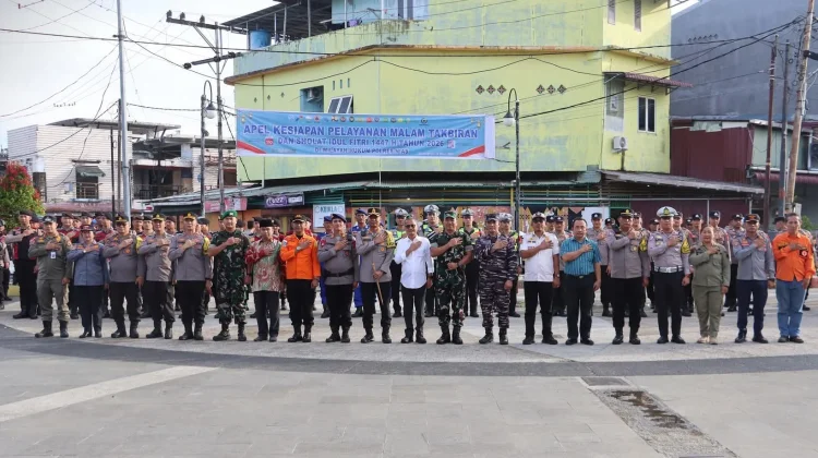 Polres Nias Gelar Apel Kesiapan Pam Malam Takbiran dan Sholat Idul Fitri 1447 H