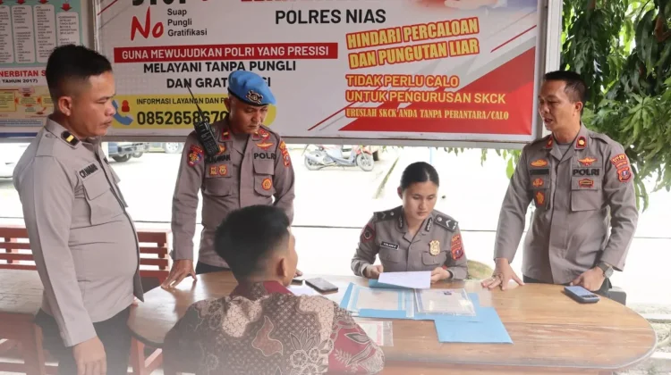 Wakapolres Nias Tinjau Pendaftaran dan Verifikasi Casis Polri