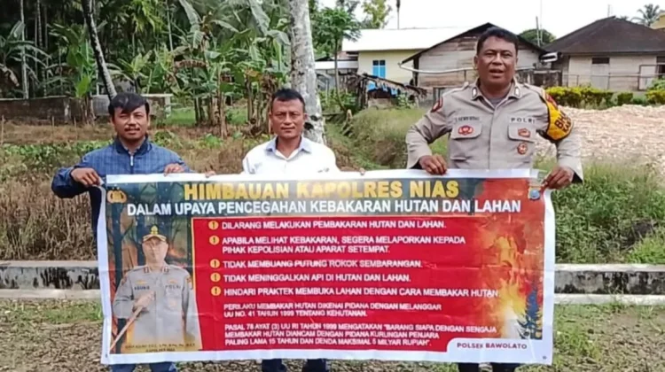 Personel Polsek Bawalato Imbau Warga Cegah Karhutla